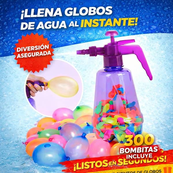 Set 300 bombitas + botella recargable